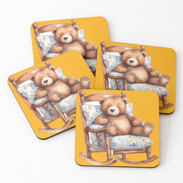 Item preview, Adorable Brown Bear Sleeping on The Rocking Chair designed and sold by Bilisik.
