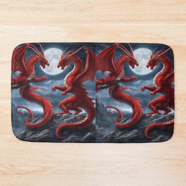 Item preview, Red Dragons Fighting in Moonlight gifts designed and sold by GoodStuff66.