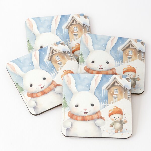 Item preview, Snowy Bunny Hop designed and sold by cute-animals99.
