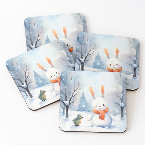 Item preview, Snowy Bunny Hop designed and sold by cute-animals99.