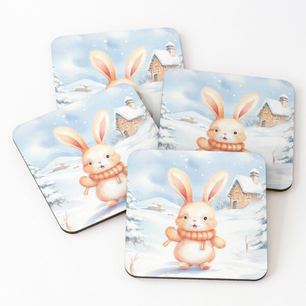 Item preview, Snowy Bunny Hop designed and sold by cute-animals99.