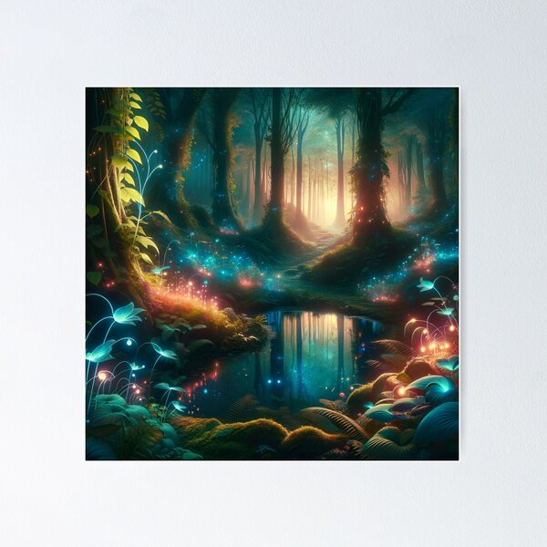 Item preview, Enchanted Glow: The Hidden Pond designed and sold by APARTAI EU.