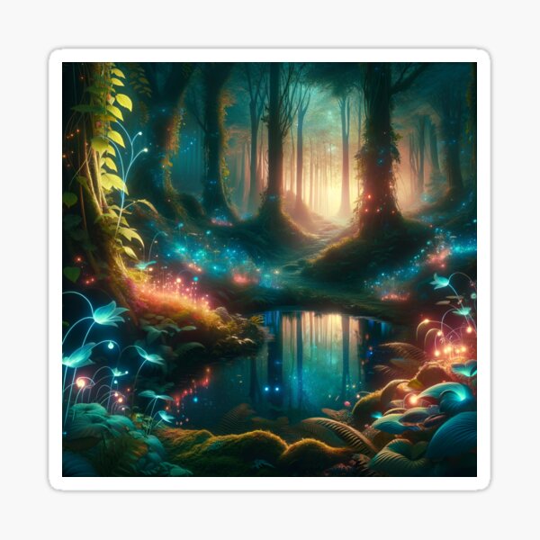 Item preview, Enchanted Glow: The Hidden Pond designed and sold by APARTAI EU.