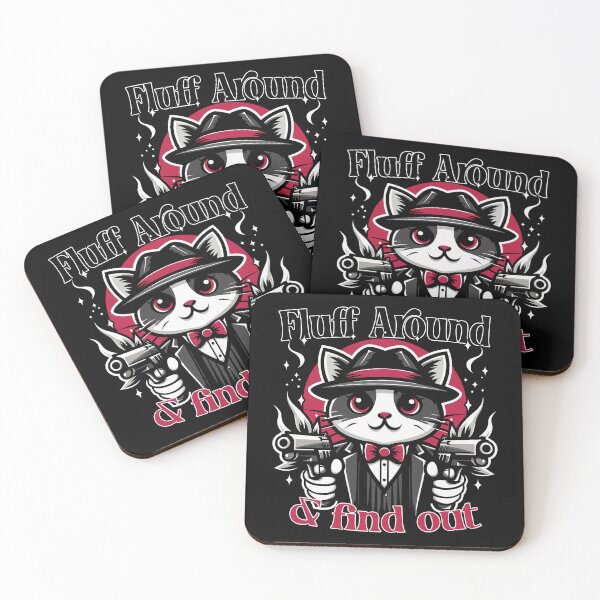 Item preview, Fluff Around and Find out Mafia Gunslinger Cat Funny  designed and sold by euGeneral.
