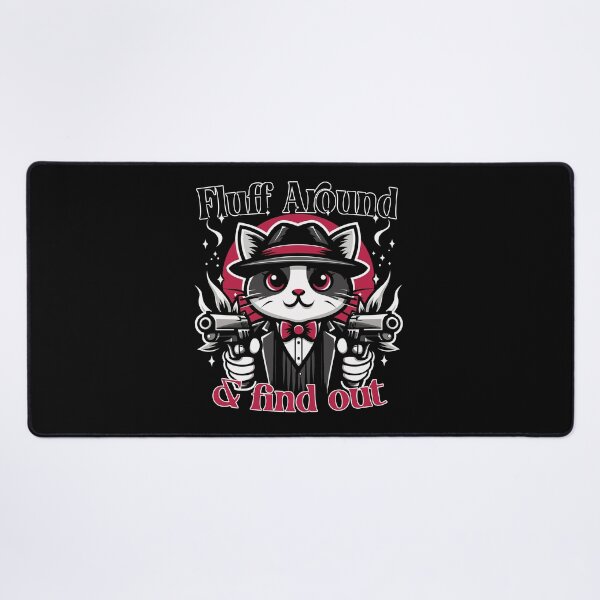 Item preview, Fluff Around and Find out Mafia Gunslinger Cat Funny designed and sold by euGeneral.