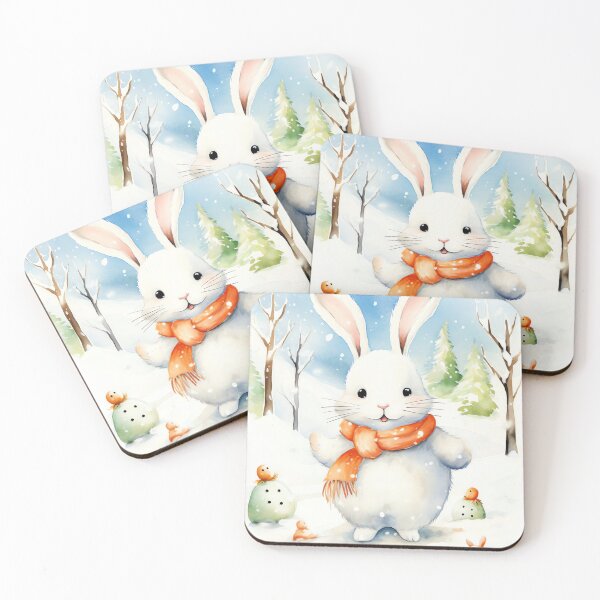 Item preview, Snowy Bunny Hop designed and sold by cute-animals99.