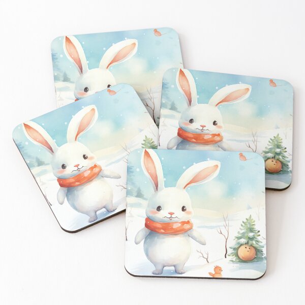 Item preview, Snowy Bunny Hop designed and sold by cute-animals99.