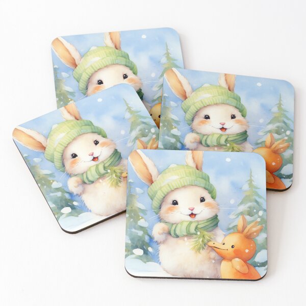 Item preview, Snow Hopping Bunny designed and sold by cute-animals99.