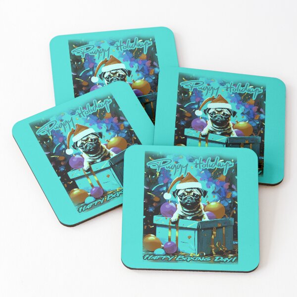 Item preview, Pug HAPPY HOLIDAYS 125 BOXING DAY PUGGY HOLIDAYS designed and sold by RedBluffTraders.