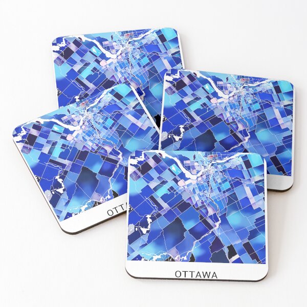 Item preview, Ottawa Canada Named City Map - Marine Blue designed and sold by StylishStacks.