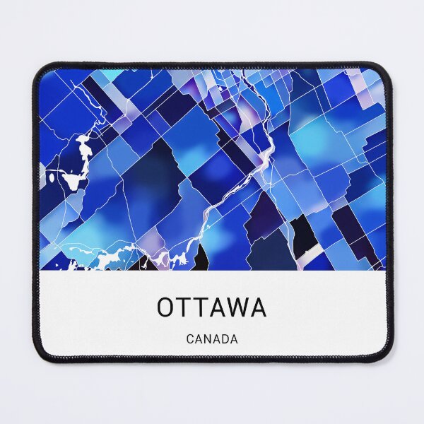 Item preview, Ottawa Canada Named City Map - Marine Blue designed and sold by StylishStacks.