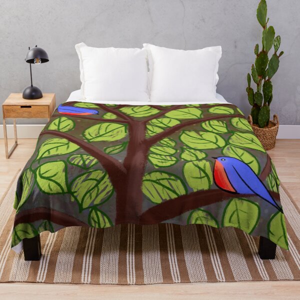 Item preview, birds of the love Tree summer green tree designed and sold by wrightsonarts.