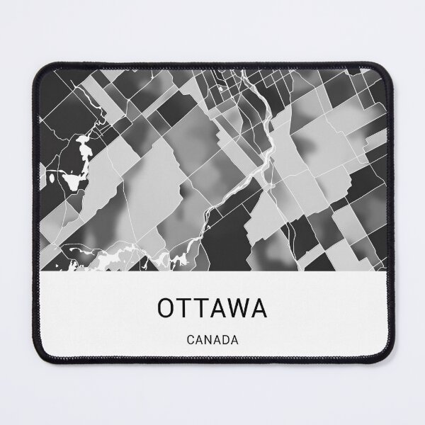 Item preview, Ottawa Canada Named City Map - Black and White designed and sold by StylishStacks.