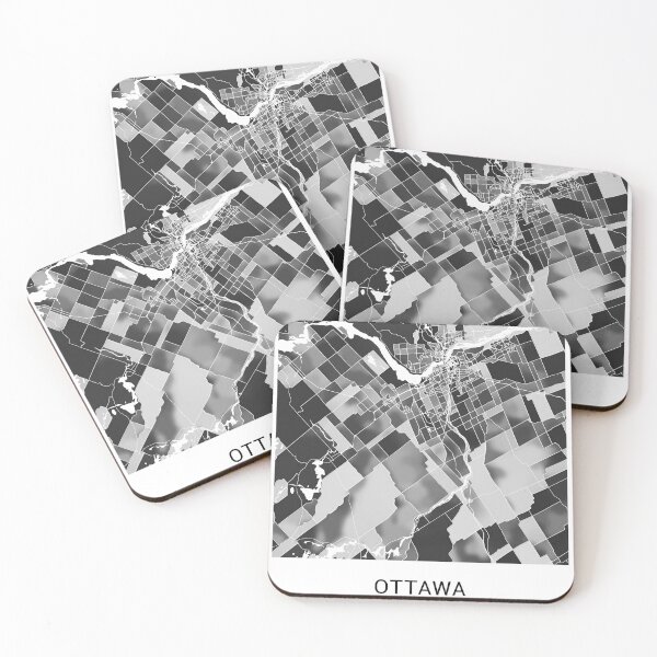 Item preview, Ottawa Canada Named City Map - Black and White designed and sold by StylishStacks.