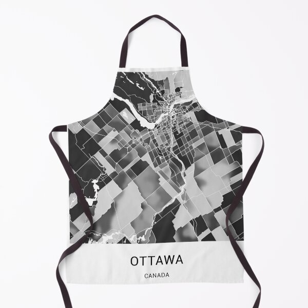 Item preview, Ottawa Canada Named City Map - Black and White designed and sold by StylishStacks.