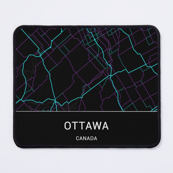 Item preview, Ottawa Canada Named City Map - Neon Fantasy designed and sold by StylishStacks.