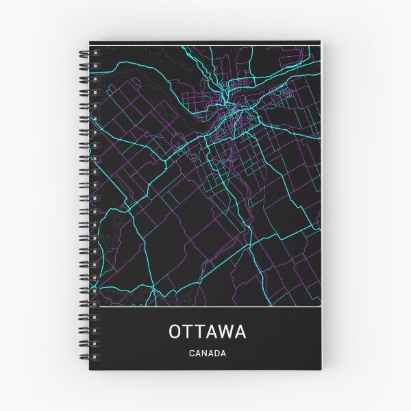 Item preview, Ottawa Canada Named City Map - Neon Fantasy designed and sold by StylishStacks.