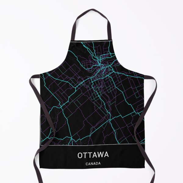 Item preview, Ottawa Canada Named City Map - Neon Fantasy designed and sold by StylishStacks.
