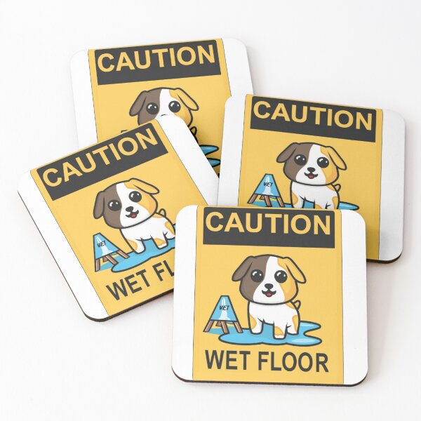 Item preview, Caution Wet Floor funny dog  designed and sold by bukajart.