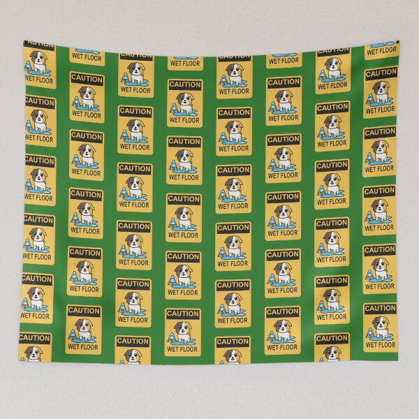 Item preview, Caution Wet Floor funny dog  designed and sold by bukajart.