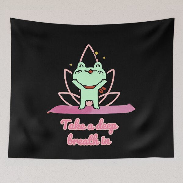 Item preview, Frog yoga take a deep breath in designed and sold by Mikusia.