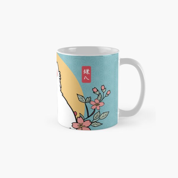 Item preview, Cute Japanese Spitz Dog Shinji with Sakura Hanafuda - Kamahachi Design designed and sold by kamahachi.
