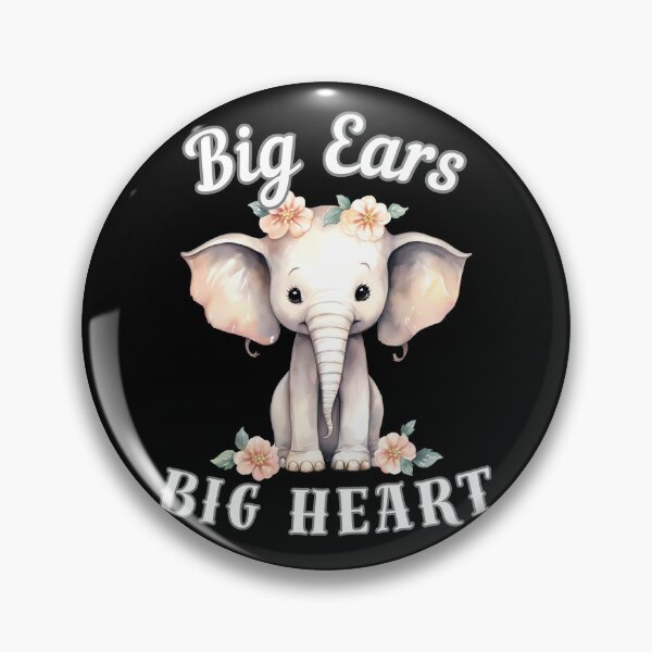 Item preview, Big Ears, Big Heart designed and sold by ElephantVibes.