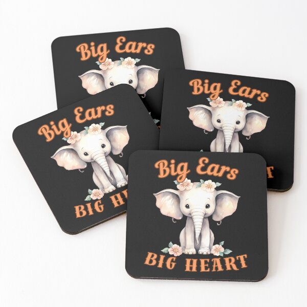 Item preview, Big Ears, Big Heart. elephant portrait designed and sold by ElephantVibes.