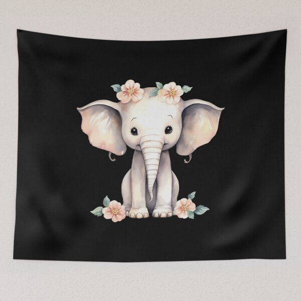 Item preview, Flower Elephant designed and sold by ElephantVibes.
