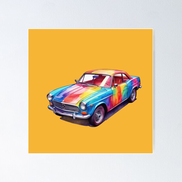 Item preview, Colorful Rainbow Car Design designed and sold by Bilisik.