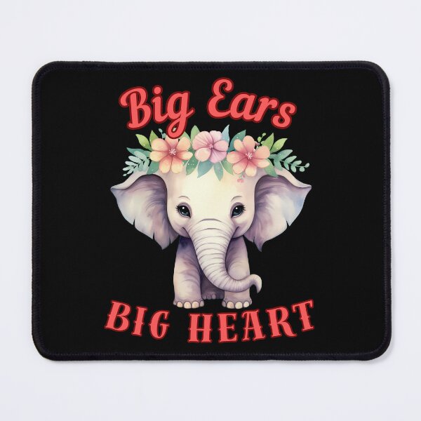 Item preview, Big Ears, Big Heart. happy elephant designed and sold by ElephantVibes.