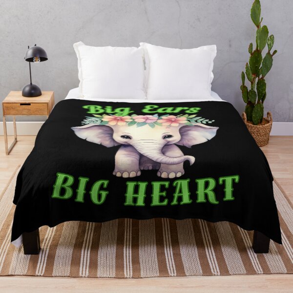 Item preview, Big Ears, Big Heart. Flower elephant designed and sold by ElephantVibes.