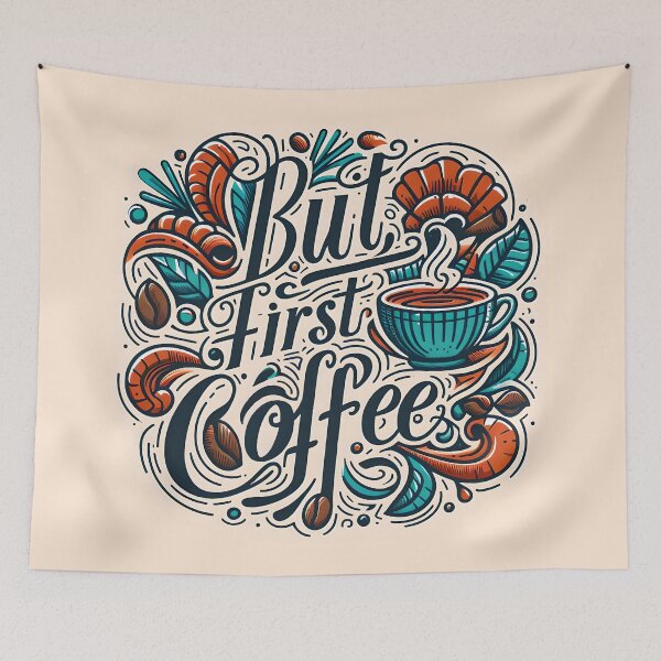 Item preview, But first, coffee, typography designed and sold by maxmaj.