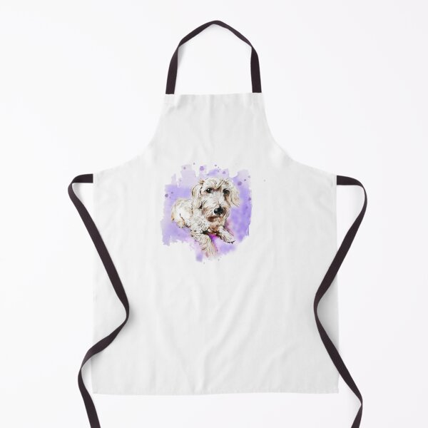 Item preview, White wire-haired dachshund in watercolor designed and sold by CorneliaPilz.