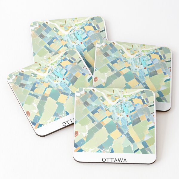 Item preview, Ottawa Canada Named City Map - Pastel Color Scheme designed and sold by StylishStacks.
