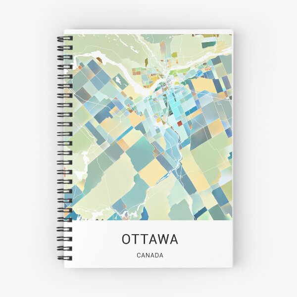 Item preview, Ottawa Canada Named City Map - Pastel Color Scheme designed and sold by StylishStacks.