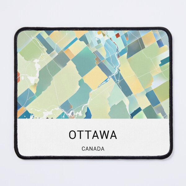 Item preview, Ottawa Canada Named City Map - Pastel Color Scheme designed and sold by StylishStacks.
