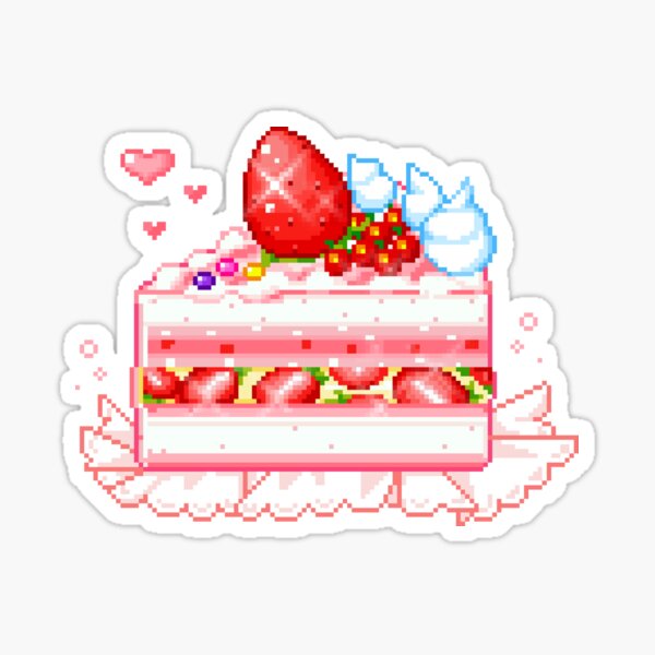 Strawberry Shortcake pixel art Sticker