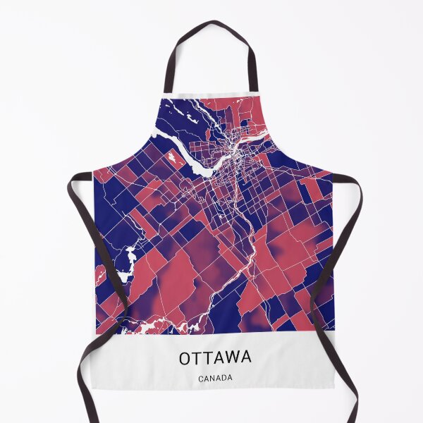 Item preview, Ottawa Canada Named City Map - Red-Blue Duotone designed and sold by StylishStacks.