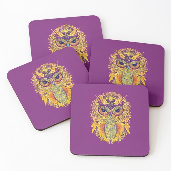 Item preview, yellow purple owl designed and sold by Shjamezlaush Milicevic.