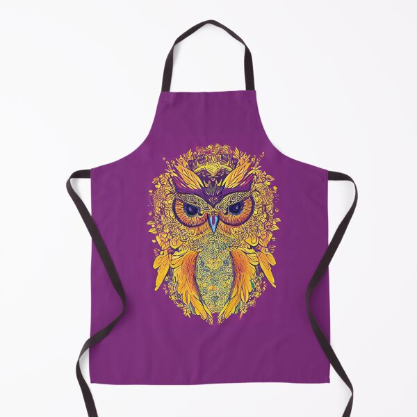 Item preview, yellow purple owl designed and sold by Shjamezlaush Milicevic.