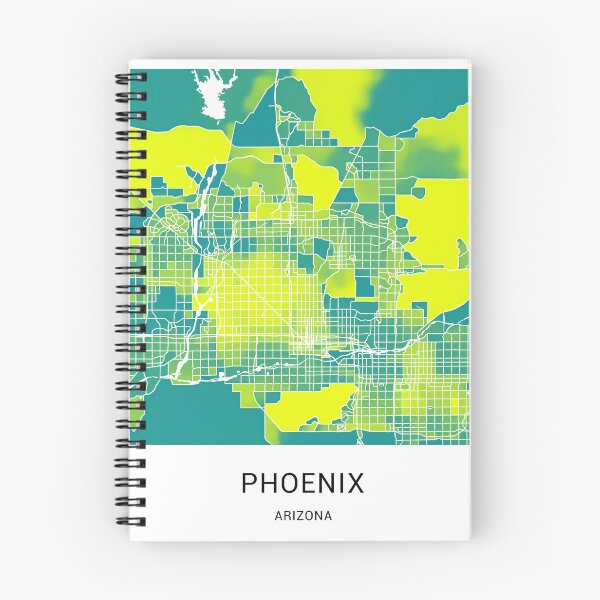 Item preview, Phoenix Arizona Named City Map - Green-Yellow Duotone designed and sold by StylishStacks.