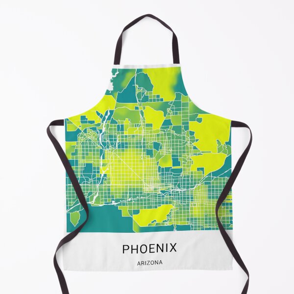 Item preview, Phoenix Arizona Named City Map - Green-Yellow Duotone designed and sold by StylishStacks.