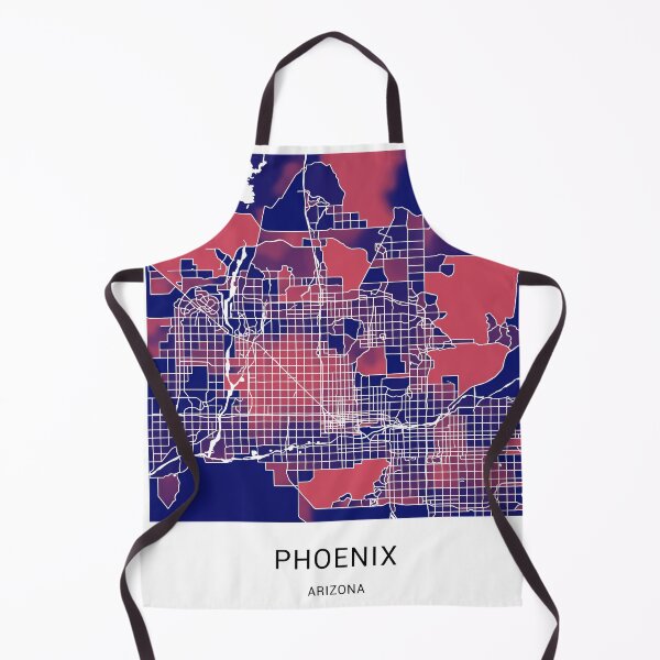 Item preview, Phoenix Arizona Named City Map - Red-Blue Duotone designed and sold by StylishStacks.