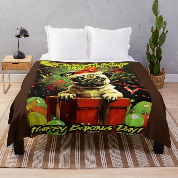 Item preview, Pug HAPPY HOLIDAYS 128 BOXING DAY PUGGY HOLIDAYS designed and sold by RedBluffTraders.