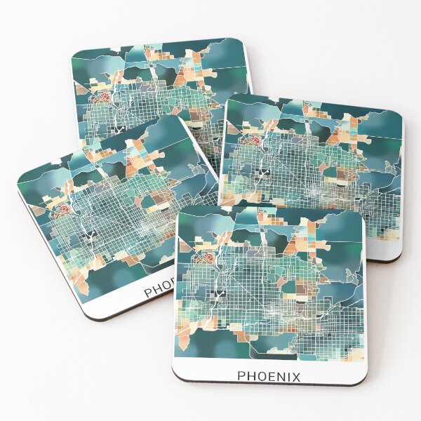 Item preview, Phoenix Arizona Named City Map - Lush Green designed and sold by StylishStacks.