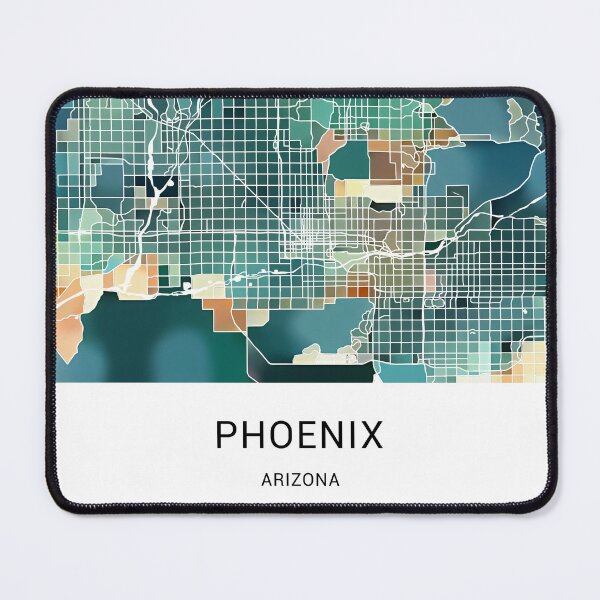 Item preview, Phoenix Arizona Named City Map - Lush Green designed and sold by StylishStacks.