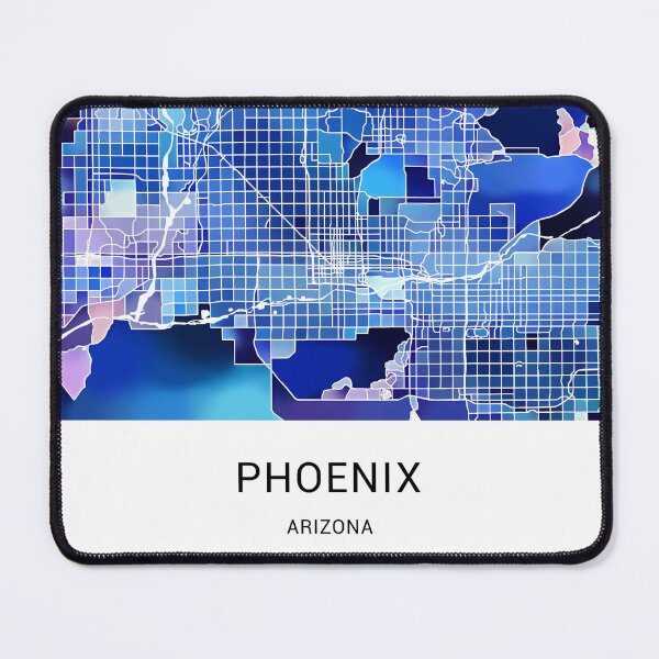 Item preview, Phoenix Arizona Named City Map - Marine Blue designed and sold by StylishStacks.