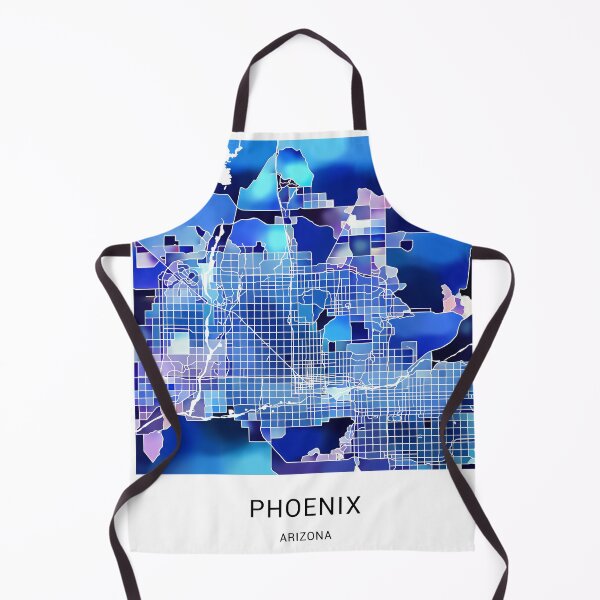 Item preview, Phoenix Arizona Named City Map - Marine Blue designed and sold by StylishStacks.