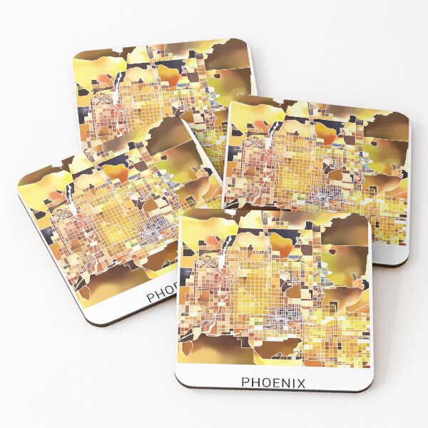 Item preview, Phoenix Arizona Named City Map - Golden Yellow designed and sold by StylishStacks.